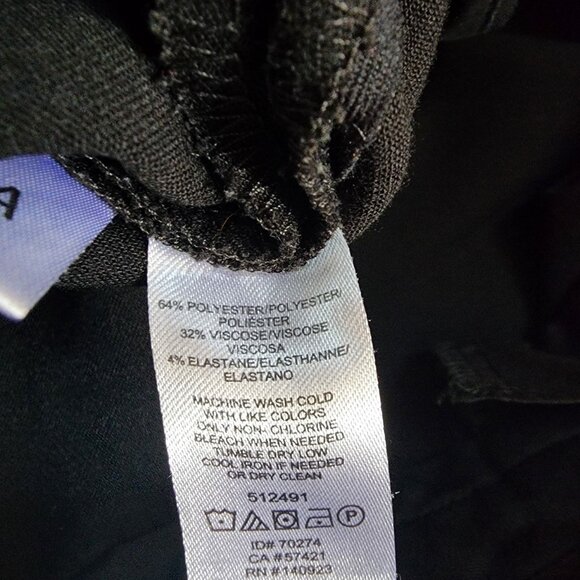 Ann Taylor Loft Pants Womens Plus Size 26 Solid All Black Trouser Business - Picture 3 of 4